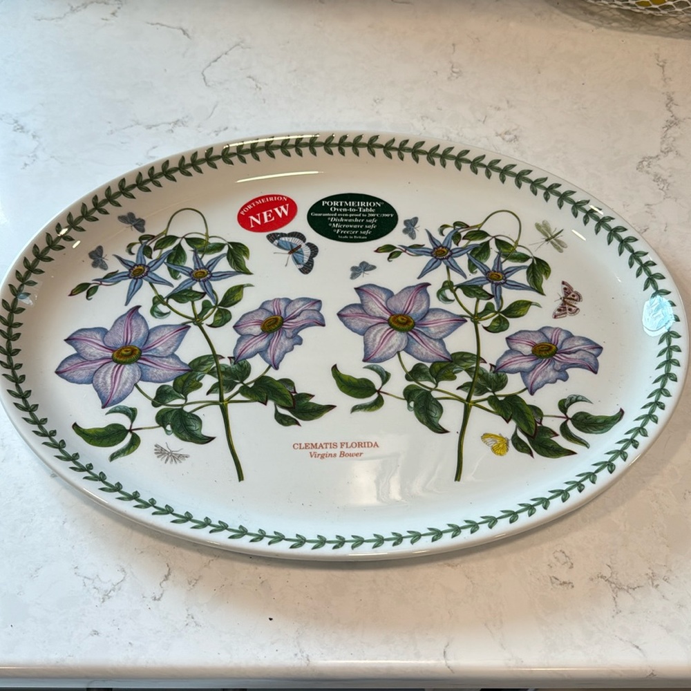 Rare Portmeirion Botanic Garden Oval Platter- NIB